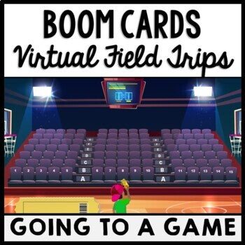 Life Skills - Virtual Field Trip - Going to a Stadium - BOOM CARDS - CBI - Jobs