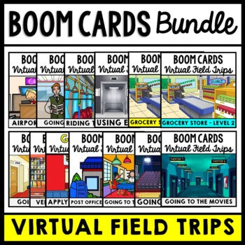 Life Skills - Virtual Field Trip - BUNDLE - BOOM CARDS - CBI - Jobs - Transition