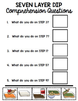 Life Skills Visual Recipes - Reading - Special Education Cooking - Autism Unit 3