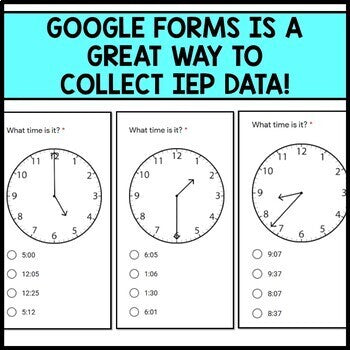 IEP Goals - DIGITAL Data Collection - Google Forms - Distance Learning - Unit 1