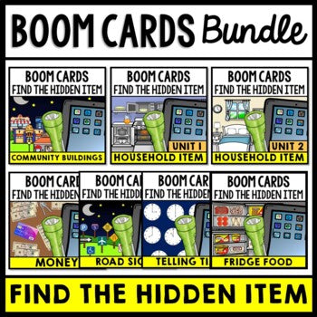 Life Skills - BOOM CARDS - Special Education - Flashlight Search - BUNDLE