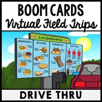 Life Skills - Virtual Field Trip - Drive Thru - Job Skills - BOOM CARDS - CBI