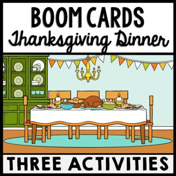 Thanksgiving - Life Skills - Cooking - Special Education - BOOM CARDS