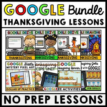 Thanksgiving Bundle - Special Education - Life Skills - GOOGLE - Digital