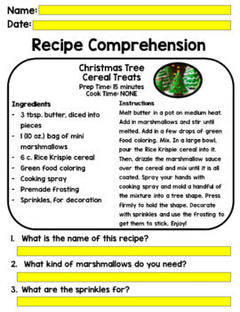 Christmas - Recipes - Special Education - Life Skills - Cooking - GOOGLE