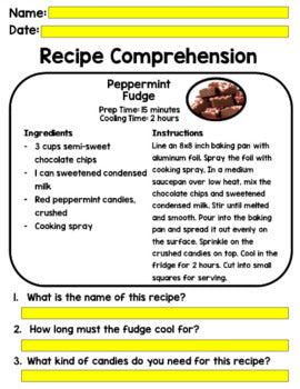 Christmas - Recipes - Special Education - Life Skills - Cooking - GOOGLE