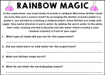 Science Experiments - Centers - Special Education - Distance Learning