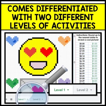 Life Skills - Money Dollar Up - Pixel Art - Google Sheets - Valentine's Day