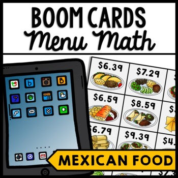 Life Skills - Menu Math - Money - Budget - Dollar Up - BOOM CARDS - Unit 1