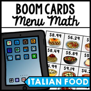 Life Skills - Menu Math - Money - Budget - Dollar Up - BOOM CARDS - Unit 5