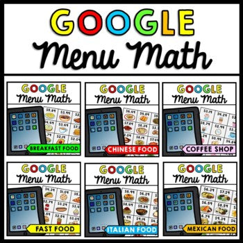 Life Skills - Menu Math - Money - Budget - Dollar Up - GOOGLE - BUNDLE