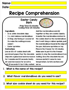 Easter - Recipes - GOOGLE - Special Education - Life Skills - Cooking - Reading