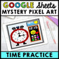 Life Skills - Time - Mystery Pixel Art - Google Sheets - Analog Clock