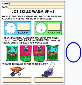 Life Skills - Job Skills - Warm Ups - Vocational Skills - Landscaping - GOOGLE