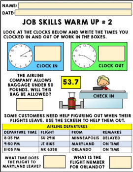 Life Skills - Job Skills - Warm Ups - GOOGLE - Vocational Skills - Airport Jobs