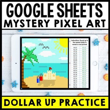 Life Skills - Money Dollar Up - Pixel Art - Google Sheets - Summer - ESY