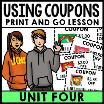 Life Skills - Shopping - Coupons - Money - Math - Grocery Store - Unit Four