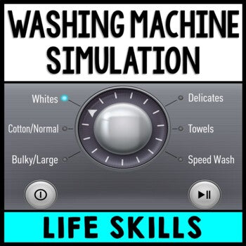 Life Skills - Laundry - Washing Machine Simulation - Special Education