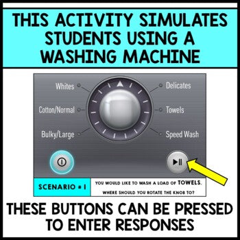 Life Skills - Laundry - Washing Machine Simulation - BOOM CARDS