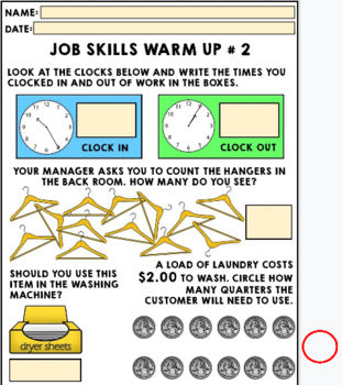 Job Skills - Life Skills Warm Ups - Vocational Skills - Laundry - GOOGLE