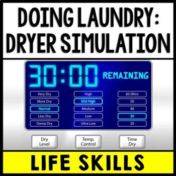 Life Skills - Laundry - Dryer Simulation - Special Education