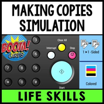 Job Skills - Life Skills - Vocational Education - Boom Cards - Copy Machine