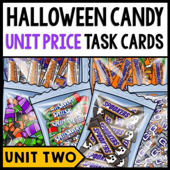 Life Skills - Halloween Task Cards - Unit Price - Reading - Math