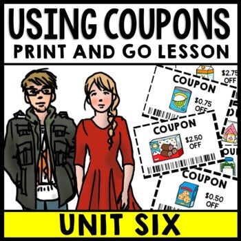 Life Skills - Shopping - Coupons - Money - Math - Grocery Store - Unit Six