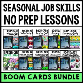 Job Skills - Life Skills - ALL YEAR BUNDLE - CBI - Shopping - Boom Cards