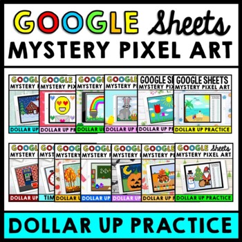 Life Skills - Money Dollar Up - Shopping - Pixel Art - Google Sheets - BUNDLE