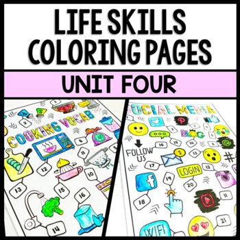 Life Skills - Special Education - Cooking - Social Media - Coloring Pages