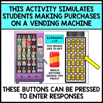 Life Skills - Using a Vending Machine - Boom Cards - Special Education