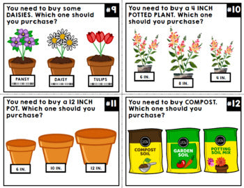 Life Skills - Shopping - Spring - Task Cards - Special Education