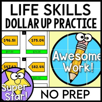 Life Skills - Money - Dollar Up - Mystery Picture - Google Sheets