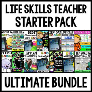 Life Skills Teacher - Special Education Classroom Bundle - Math - Reading