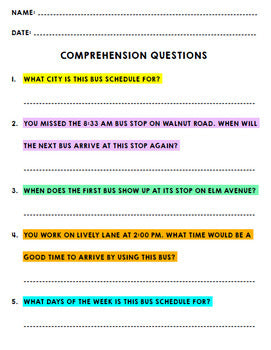 Life Skills - Real World Documents - Reading Comprehension Worksheets