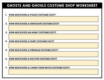 Life Skills - Halloween - Reading - Math - Costume Shopping - GOOGLE